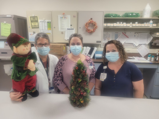 CGCH Pharmacy. Left to Right: Amy Westmorland, Beth Hedrick, Kim Elliot 