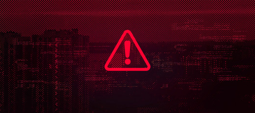 alert sign on black background