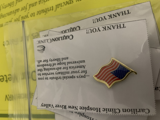Flag pin