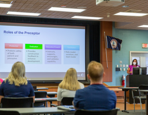 Chris Monk, Nursing Practice Administrator discussing the importance of preceptorship to the growth of Nursings future.