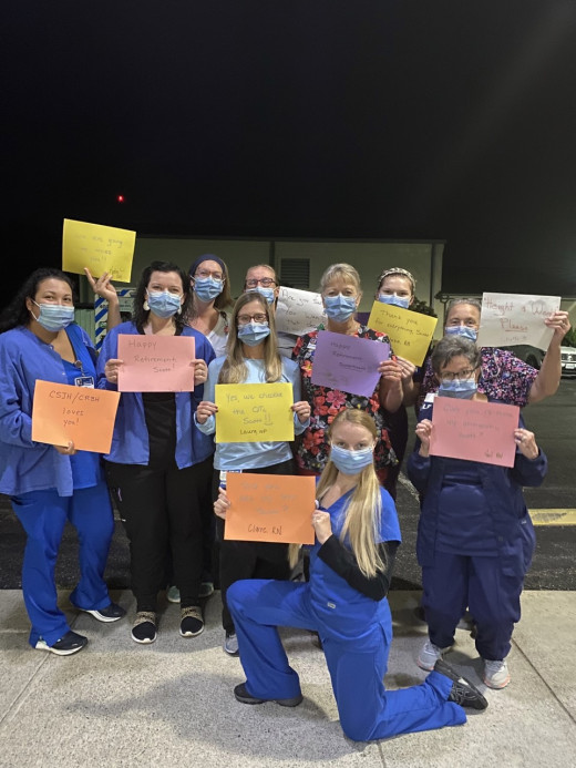CRBH nurses say Thank You to Scott Bryant.