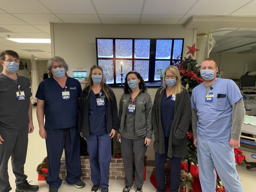 Pictured Left to Right: Brandon Bushnell RN, Bennie Kowalski Unit Director, Stephanie Dietrich RN CTL, Mary Importico RN, Jennifer Burress RN, Trent Bourgeois RN from the 6S PACU.