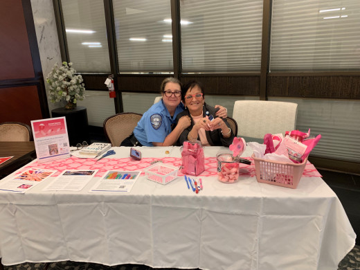 Breast Cancer Awareness display at CASB