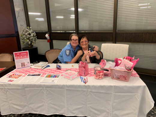 Breast Cancer Awareness display at CASB