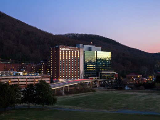 Exterior of Carilion Roanoke Memorial Hospital