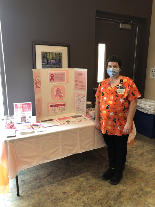Loretta Mills stopped by the display at CGCH