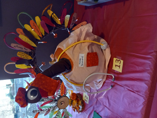 Departments were creative in designing their turkeys.