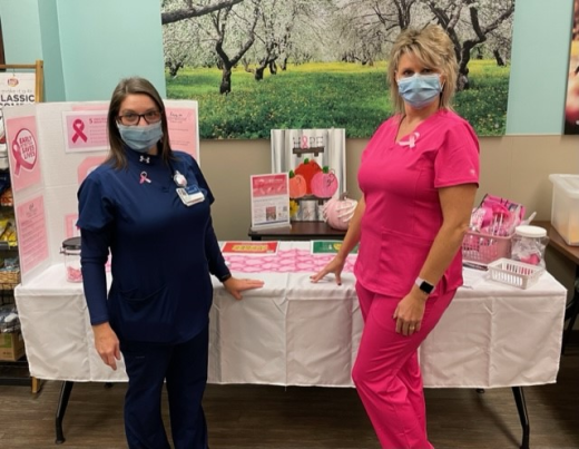 Employees stopped by the display in Tazewell