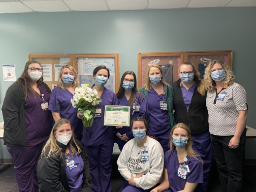 Morgan Agnes with the Labor and Delivery Unit