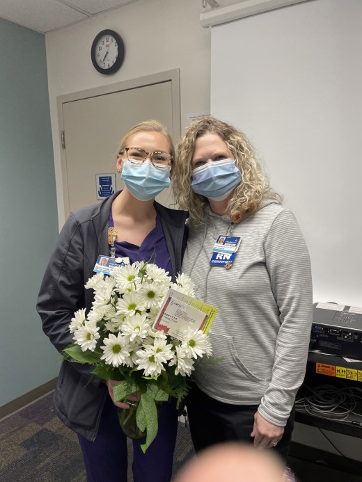 Becca Dixon with Stephanie Phillips, Unit Director