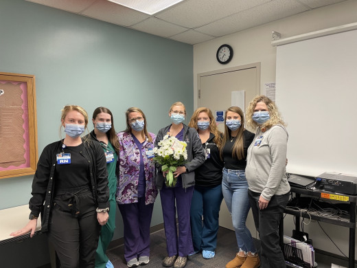Becca Dixon with Unit Staff Members