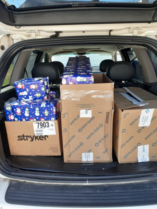 Gifts loaded up
