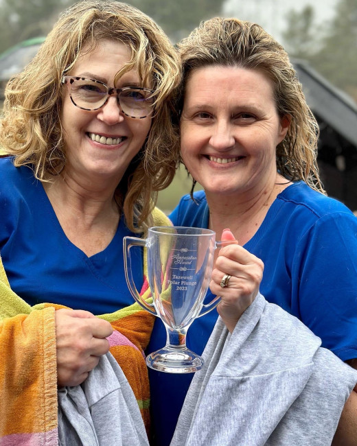CTCH team members Jenifer Duty and Terri Brewster were recognized as the top fundraisers for the Polar Plunge.  The CTCH team raised $1618!