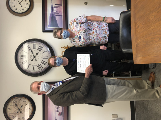 Thank you Brittany for keeping our staff and patients safe!