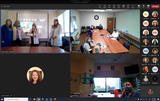 screenshots of certificate presentations