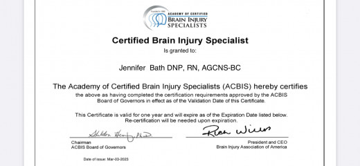 Certified Brain Injury Specialist