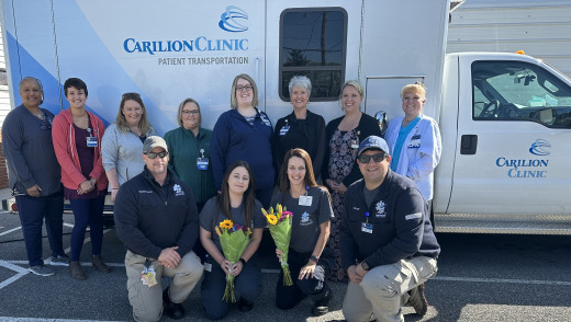 Carilion transport and Carilion hospice team together.