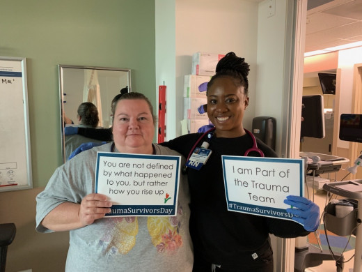 Clinical Staff showing support for Trauma Patients