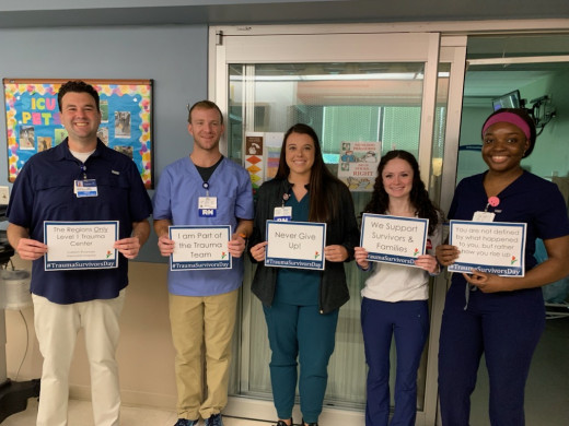 Clinical Staff showing support for Trauma Patients
