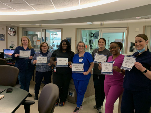 Clinical Staff showing support for Trauma Patients
