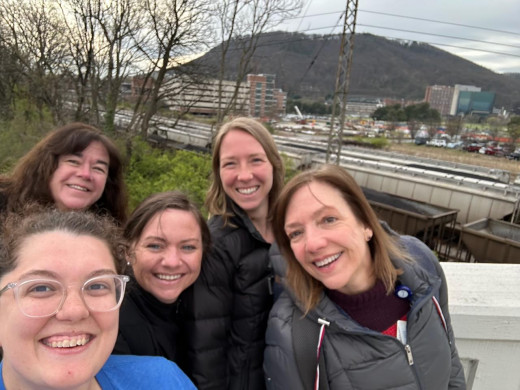 CHO staff walking to a meeting together