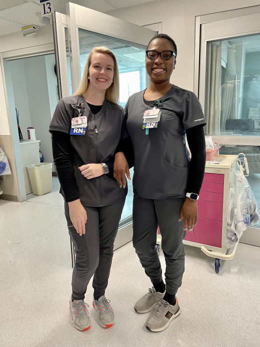 Twin Day. Katie Harpine RN & Jodi-Ann Wilson RN