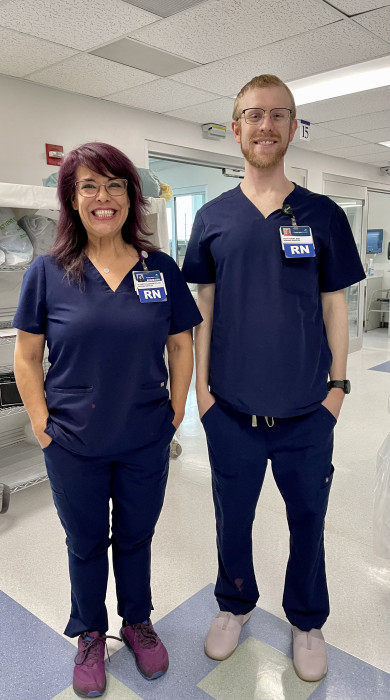 Twin Day. Liz Blankemeyer RN & Keith Avery RN