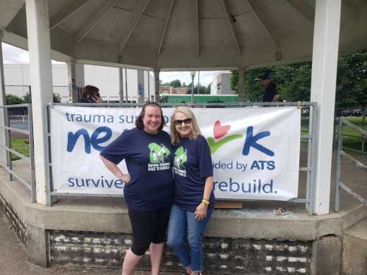 TSN Coordinator Ottilia Lewis with TSN Peer Visitor Norma