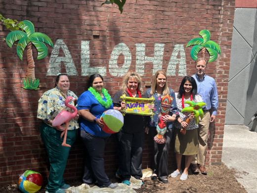 Pictured: Jamie Wray, Jasmine Gray, Dawn Smith, Lisa Repeaky, Prasanti Pinnamaraju, and Dr Kauffman. 