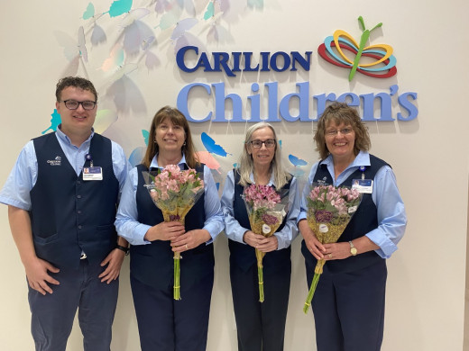Tanglewood Children's Clinic Guest Services team members Jarod Osborne,Julie Harman, Dianne Sprouse,and Lisa Ratliff