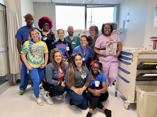 Throwback Thursday. Front: Ashley Graham RN UD, Andrea Beke RN, Nargis Noorzad CA, Marie St Marc CA. Back: Steven Jefferson CA, Jodi-Ann Wilson RN, Theresa Erb-Miller RN, Mark Hartsook CA, Deena Cole CA, Lillian Donner CA, Taleisha Stewart RN 