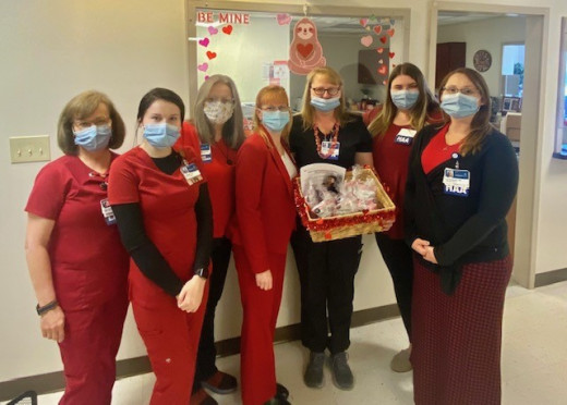 National Wear Red Day we provided education on heart health and gave healthy snacks to our patients.
