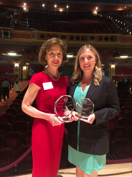 Linda Staley and Kelsey Sims along with Carilion's Virginia PR Awards