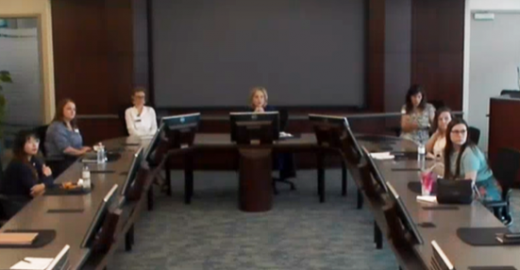 The Carilion Women's ERG met in the board room at CRMH for its first in-person meeting on June 7.