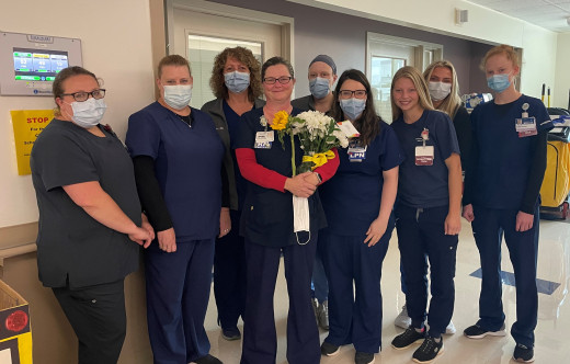 April Overfelt, RN with 7MPCU Team Members