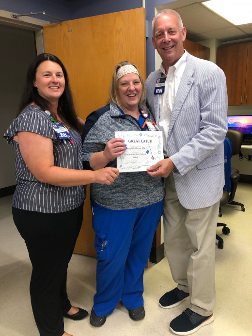 Pictured L-R: Stephanie Hodges, Cheryl Guilliams, and Carl Cline