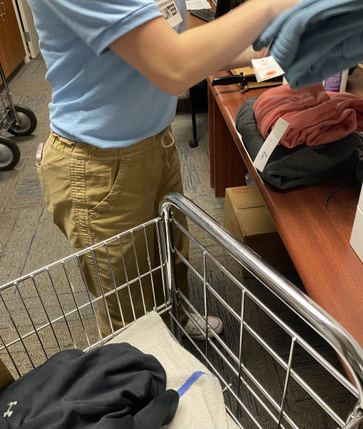 sorting the donations