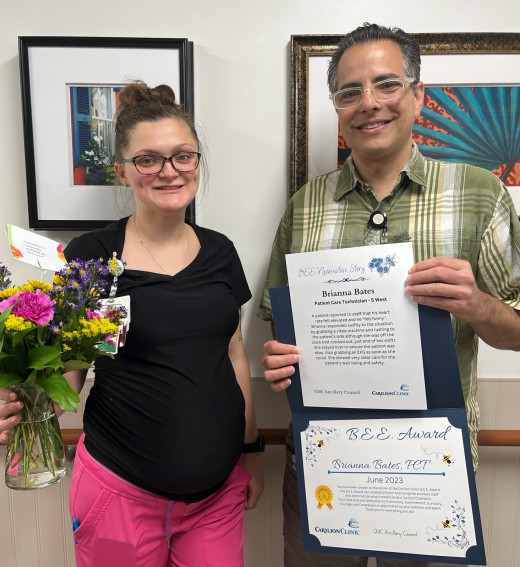 Brianna Bates, PCT with James Ingrassia, OM - 5 West, CRMH