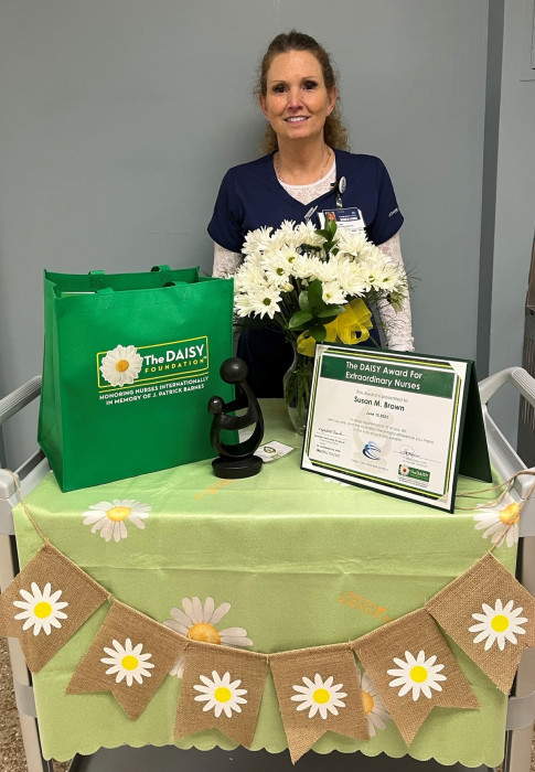 Susan Brown with her DAISY Awards