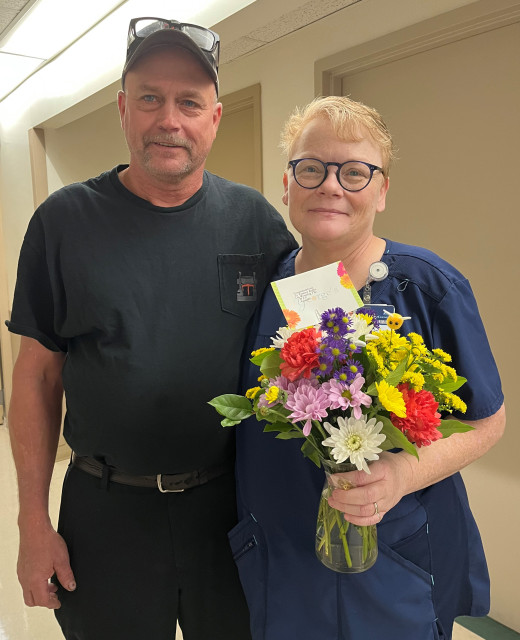 Tammy Rolfes with husband, Tim.