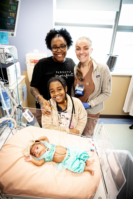 NICU patient dressed up for Halloween