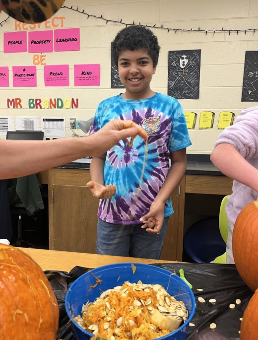 Pumpkin guts!!! 