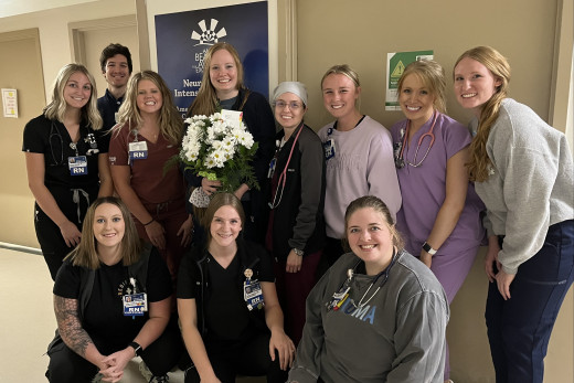 Rachel Carrick with the 9MICU Unit 