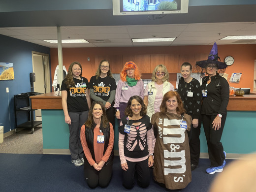 Some Halloween Fun today in the Cardiopulmonary Rehab Department.