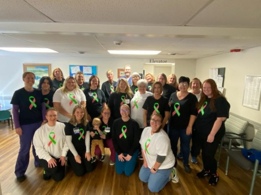 Waynesboro staff showing compassion for team member fighting cancer.
