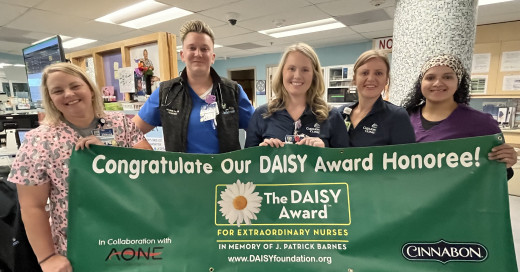 Allie Curtis with PICU Team Members
