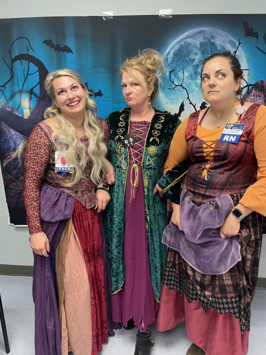 Ashley Graham PACU UD, Dianne Grahame ASU UD, & Catie Rhodes PreOP UD - Sanderson Sisters 