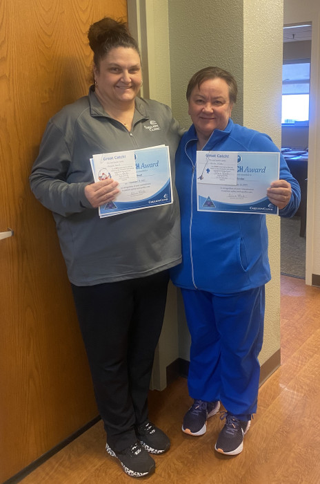 ED Nurses, Angie Snell, RN and Anita Witt-Kinder, RN Recognized for Great Catches