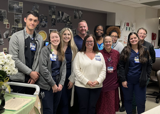 Ben Hylton with 8 South PCU Team Members