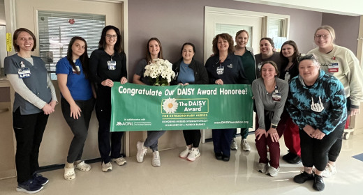 Mckenzie Najjar with Nursing Unit Members and Leaders